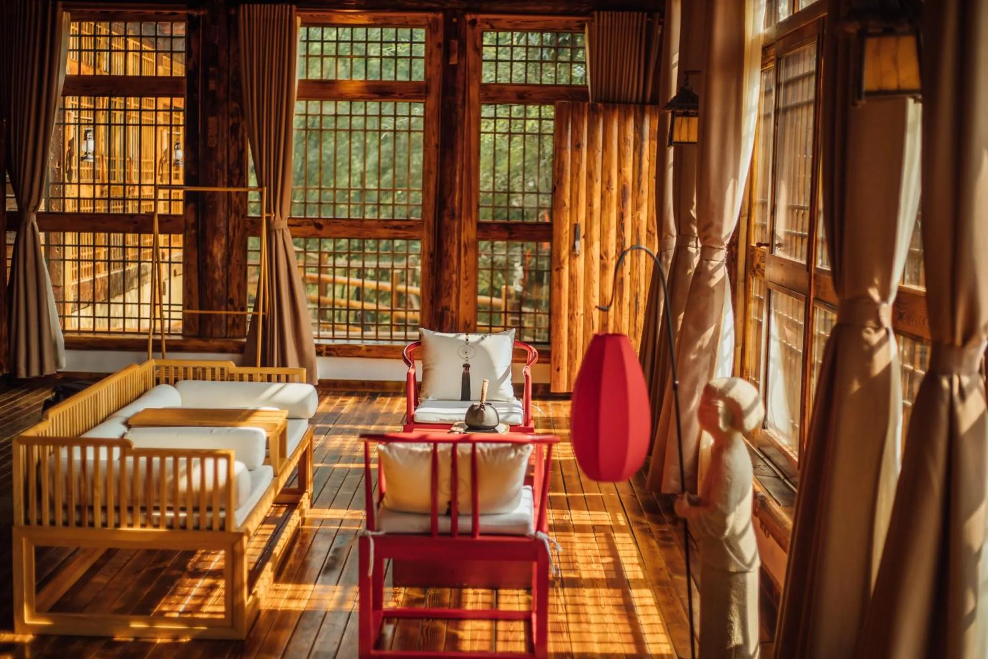 Living room in No.5 Valley Lodge