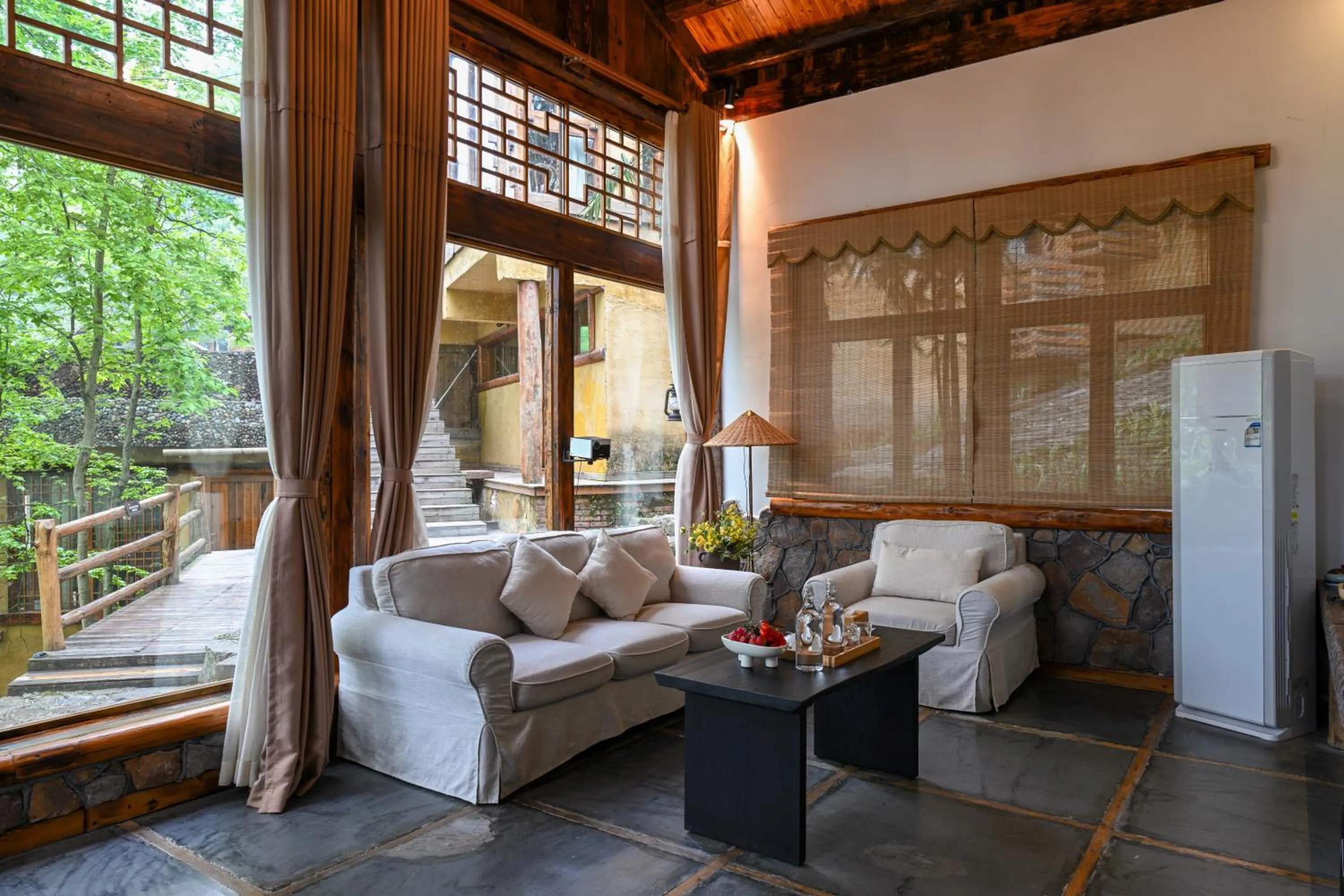 Living room in No.5 Valley Lodge