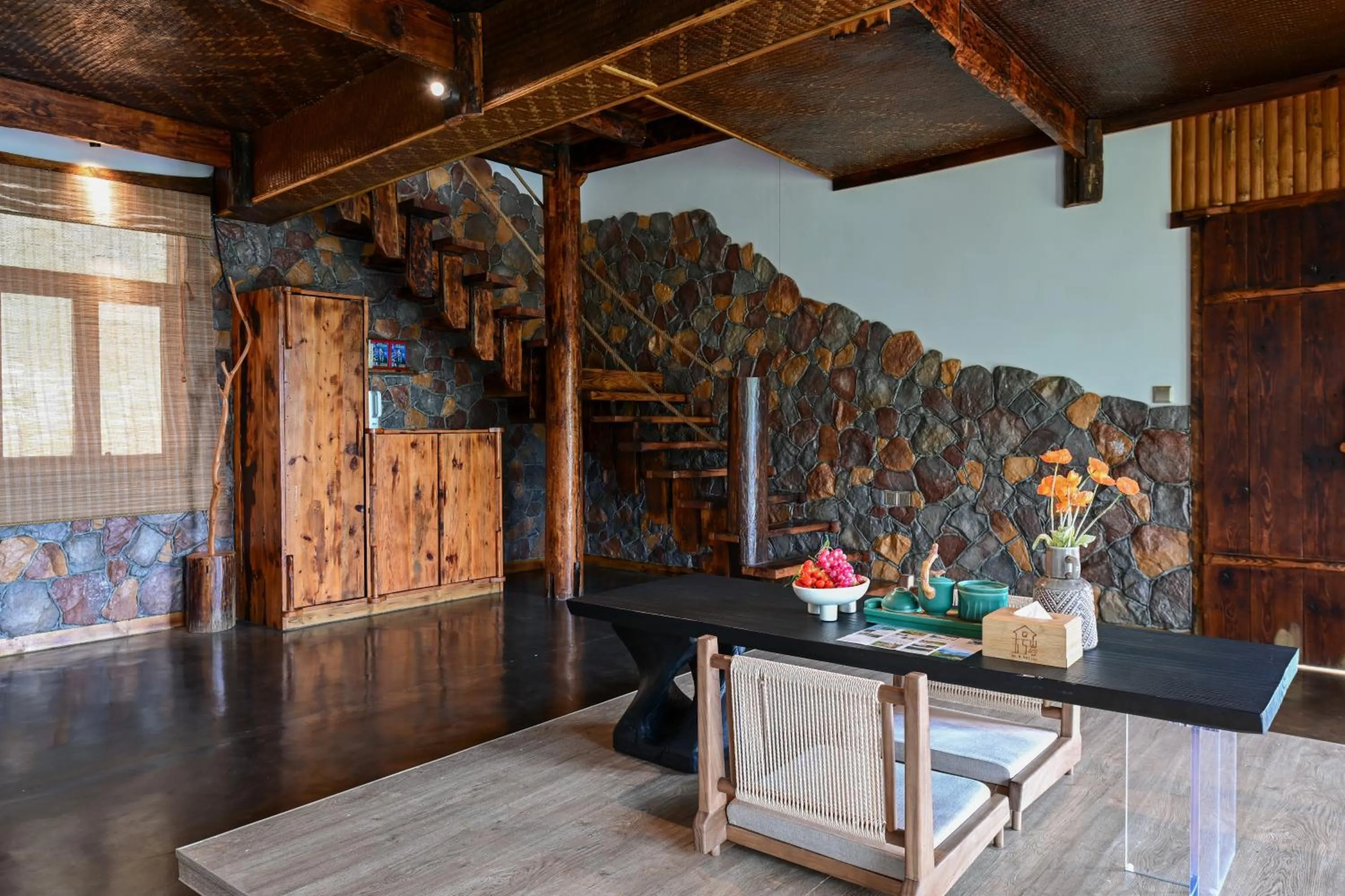 Living room in No.5 Valley Lodge