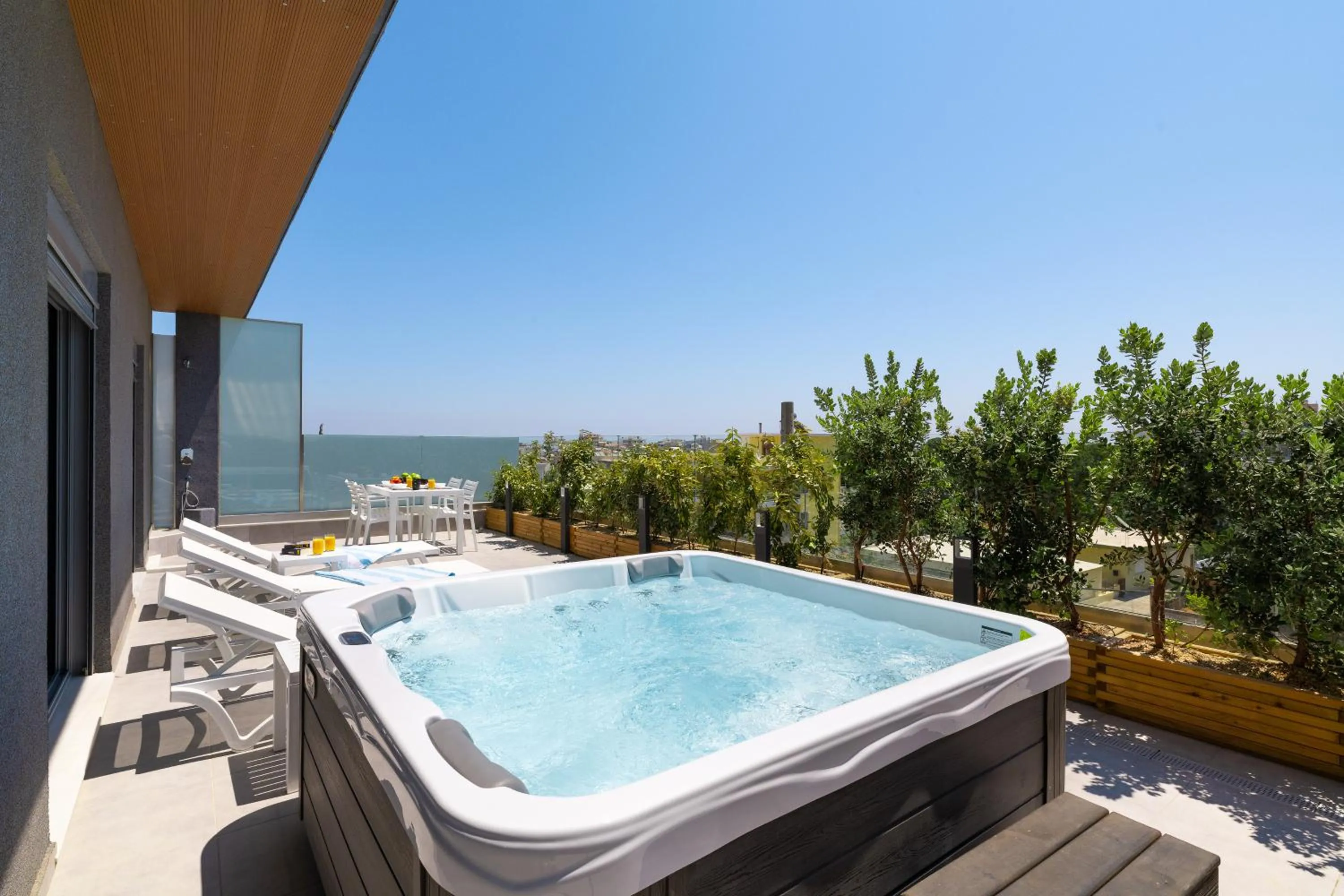 Property building in Rhodes Skyline Suite with out Door Jacuzzi Sea View A2