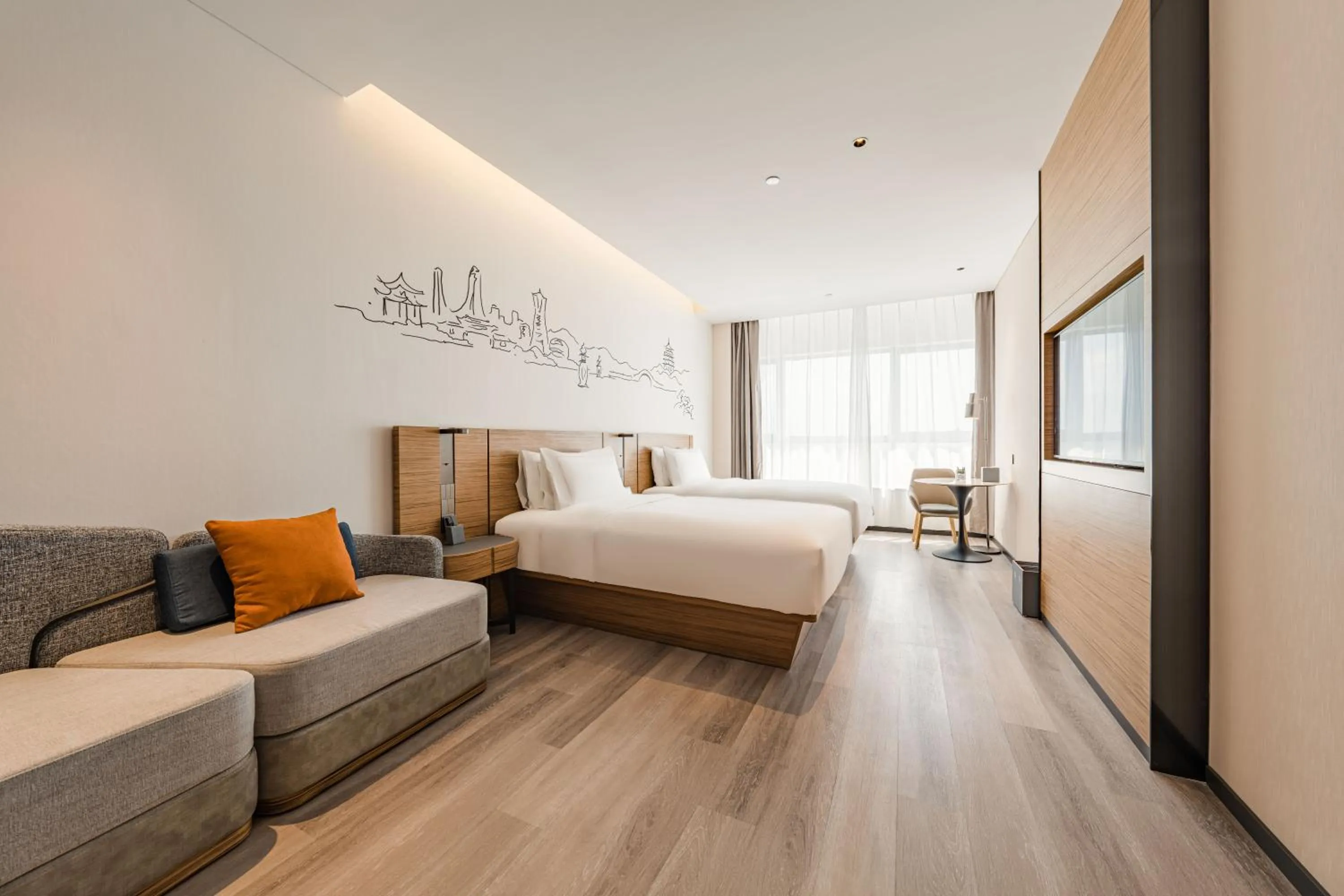 Bed in UrCove by HYATT Hangzhou Riverside CBD