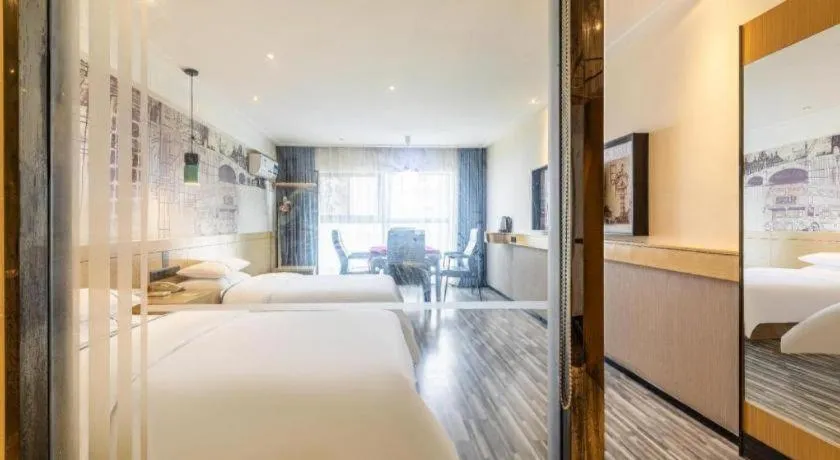 Bed in City Comfort Inn Wuhan Wangjiawan Yulong Road Metro Station