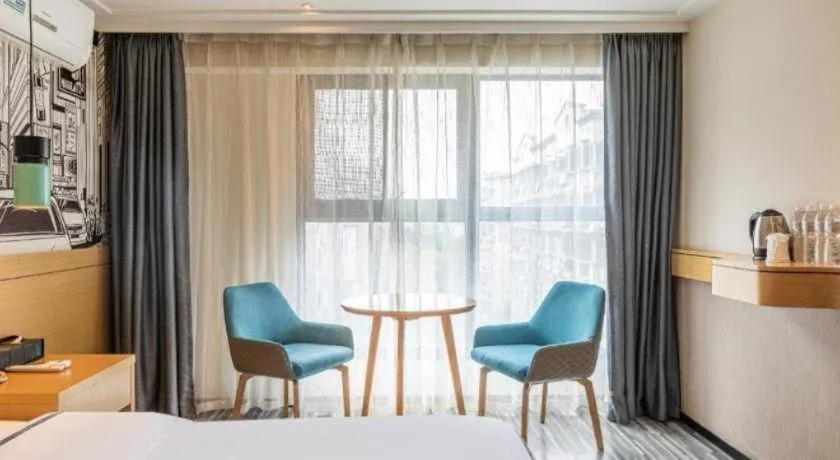 Bed in City Comfort Inn Wuhan Wangjiawan Yulong Road Metro Station