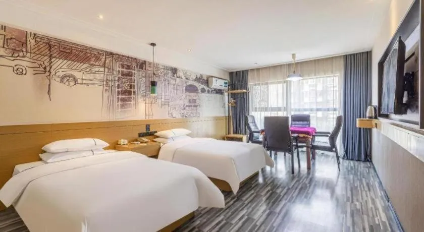 Bed in City Comfort Inn Wuhan Wangjiawan Yulong Road Metro Station