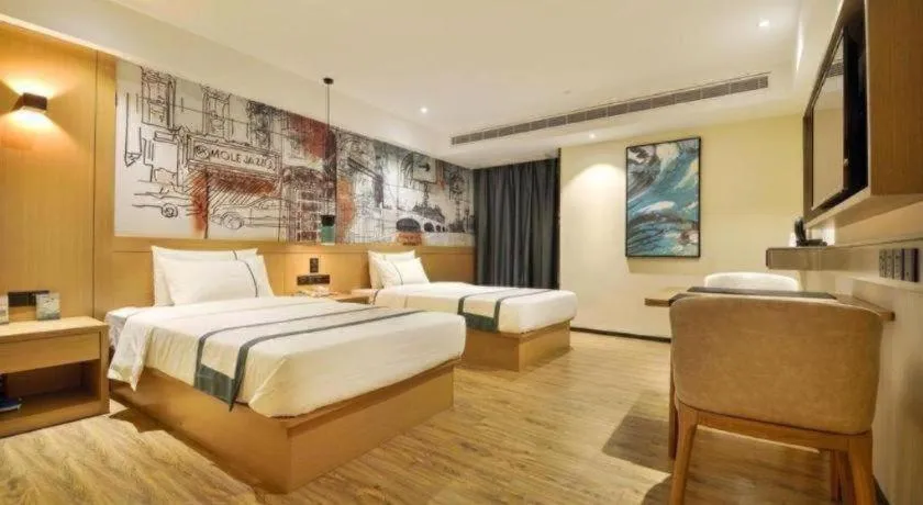 Bed in City Comfort Inn Wuhan Hankou Bei Light Rail Station