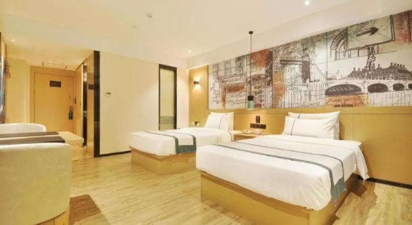 Bed in City Comfort Inn Wuhan Hankou Bei Light Rail Station