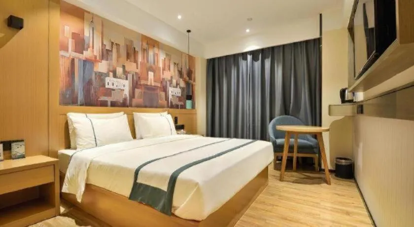 Bed in City Comfort Inn Wuhan Hankou Bei Light Rail Station