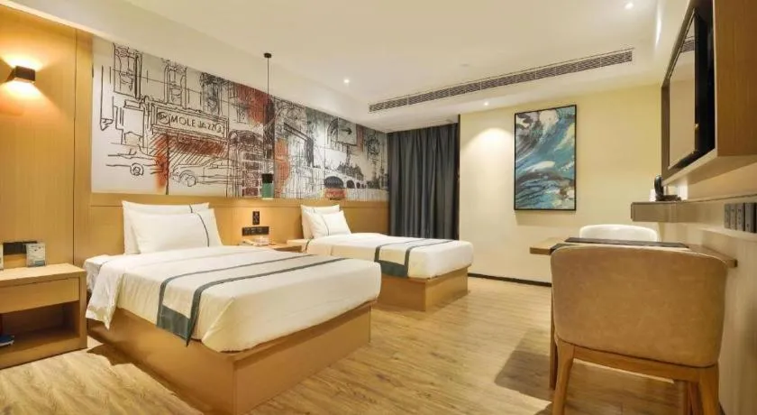 Bed in City Comfort Inn Wuhan Hankou Bei Light Rail Station