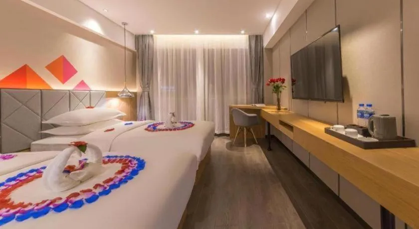 Bed in Borrman Hotel Kunming Dianchi South Asia Fengqingyuan