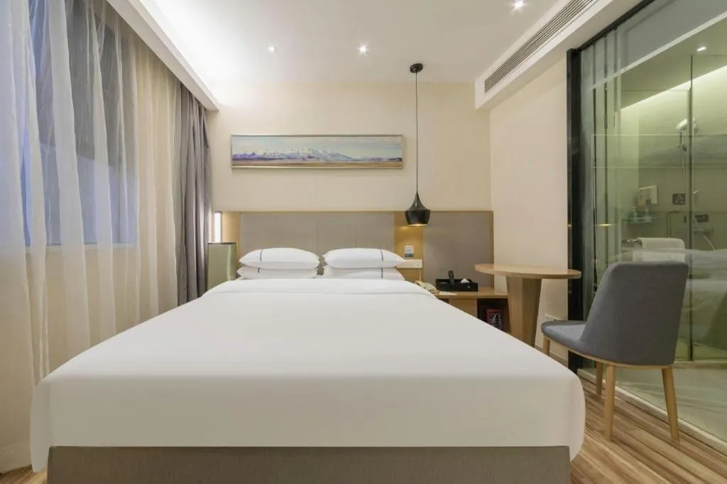 Bed in City Comfort Inn Wuhan Xudong Street Wangjiadun Metro Station