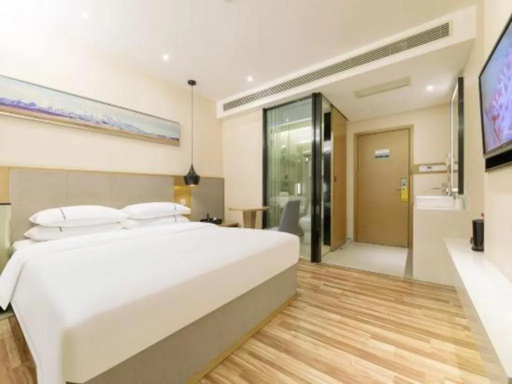 Bed in City Comfort Inn Wuhan Xudong Street Wangjiadun Metro Station