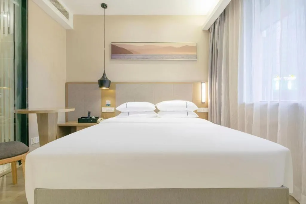 Bed in City Comfort Inn Wuhan Xudong Street Wangjiadun Metro Station