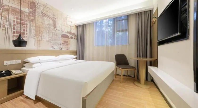 Bed in City Comfort Inn Wuhan Xudong Street Wangjiadun Metro Station