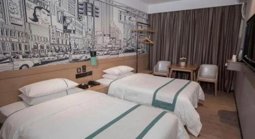 Bed in City Comfort Inn Guangzhou Shisanhang Shachong Metro Station