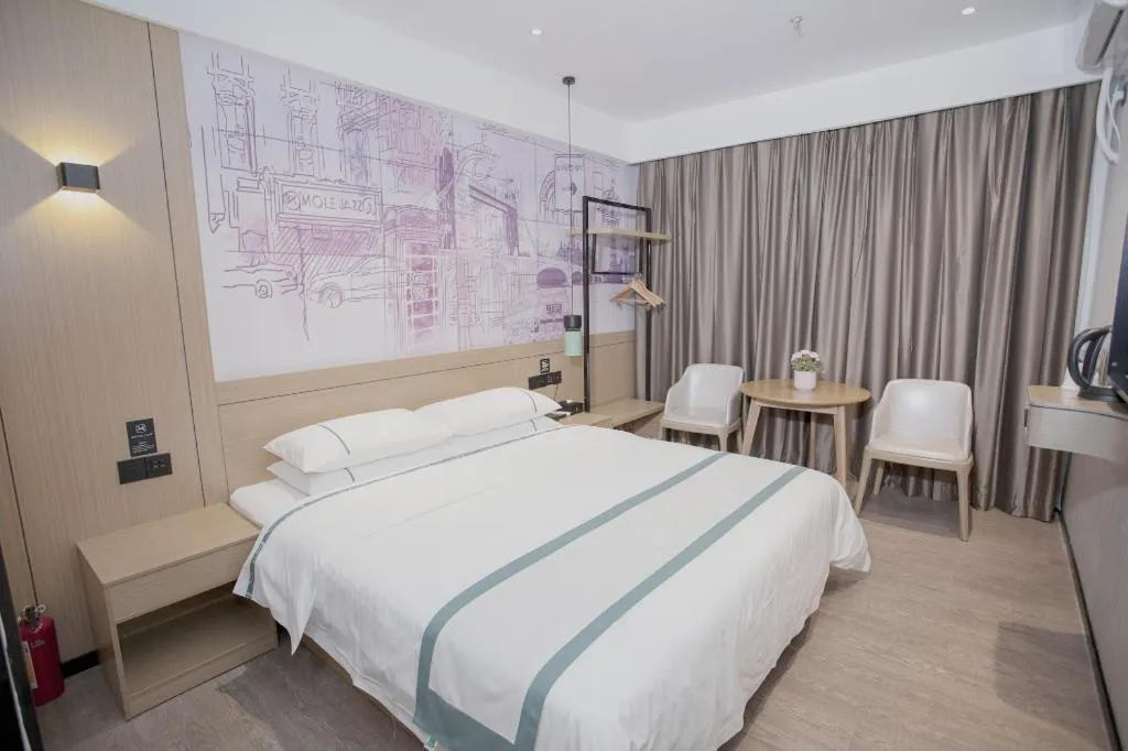 Bed in City Comfort Inn Guangzhou Shisanhang Shachong Metro Station