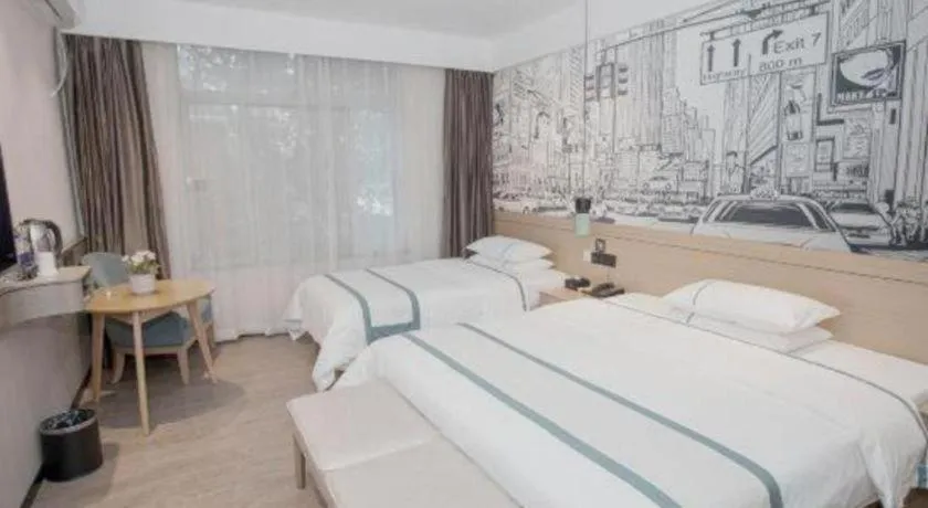 Bed in City Comfort Inn Guangzhou Shisanhang Shachong Metro Station