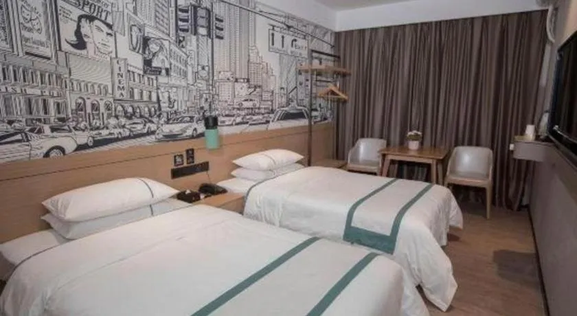 Bed in City Comfort Inn Guangzhou Shisanhang Shachong Metro Station