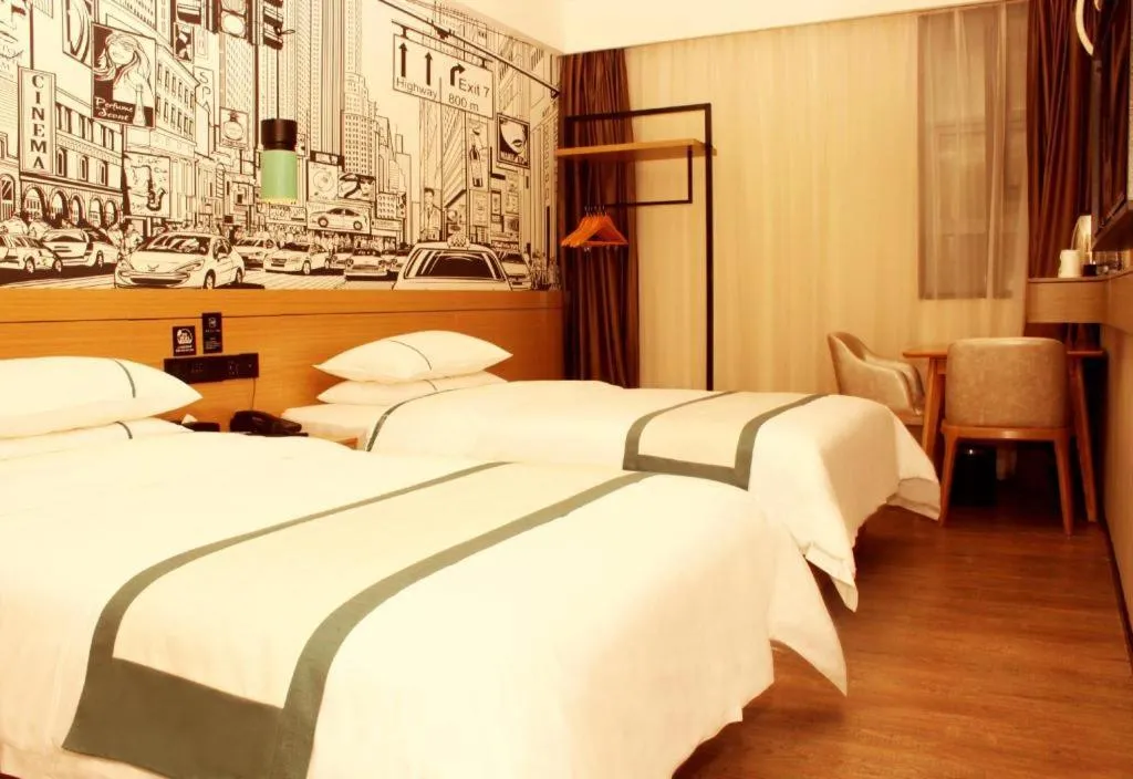 Bed in City Comfort Inn Guangzhou Shisanhang Shachong Metro Station