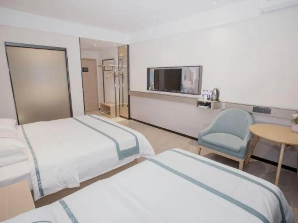 Bed in City Comfort Inn Guangzhou Shisanhang Shachong Metro Station