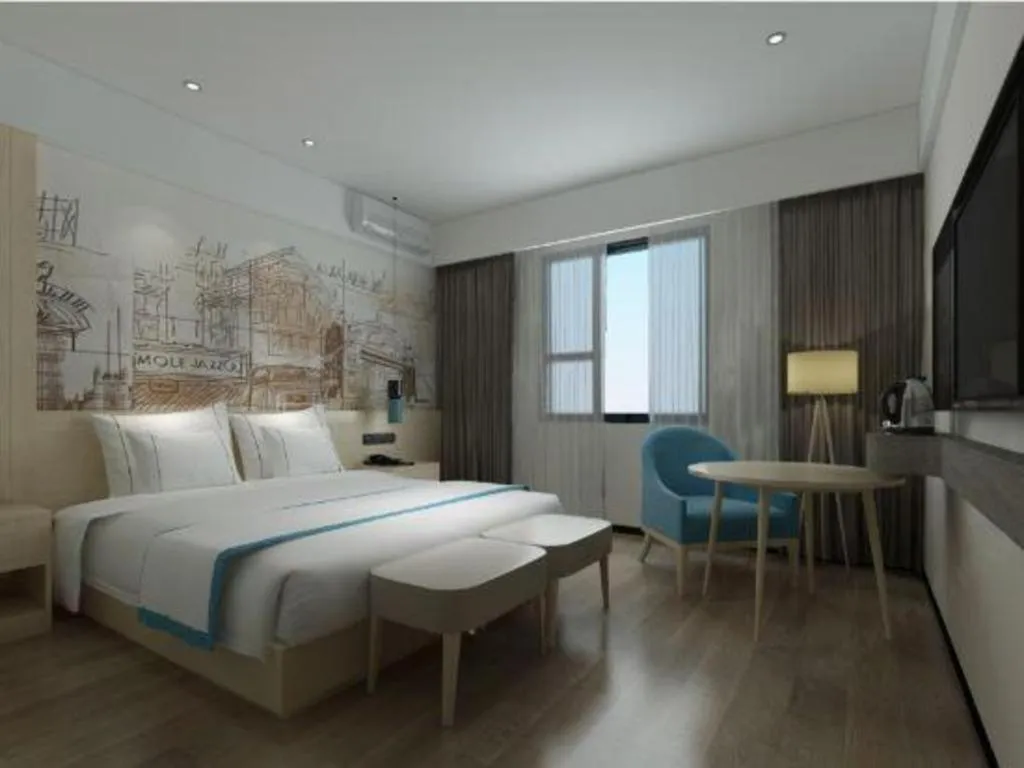 Bed in City Comfort Inn Guangzhou Shisanhang Shachong Metro Station