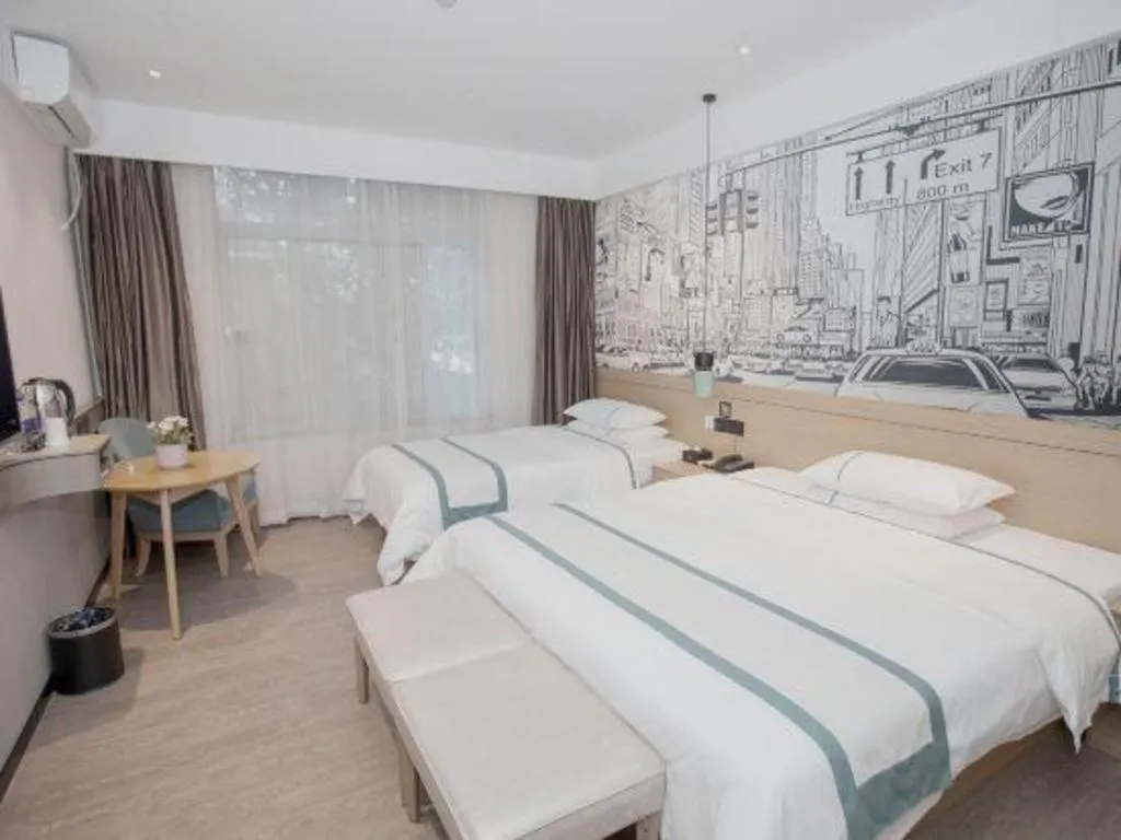 Bed in City Comfort Inn Guangzhou Shisanhang Shachong Metro Station