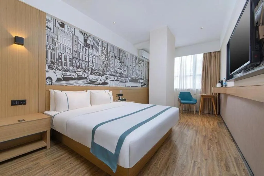 Bed in City Comfort Inn Zhongshan Nanqu Subdistrict Yong'an Square