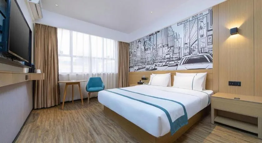 Bed in City Comfort Inn Haikou Zhongjie Road Walking Street