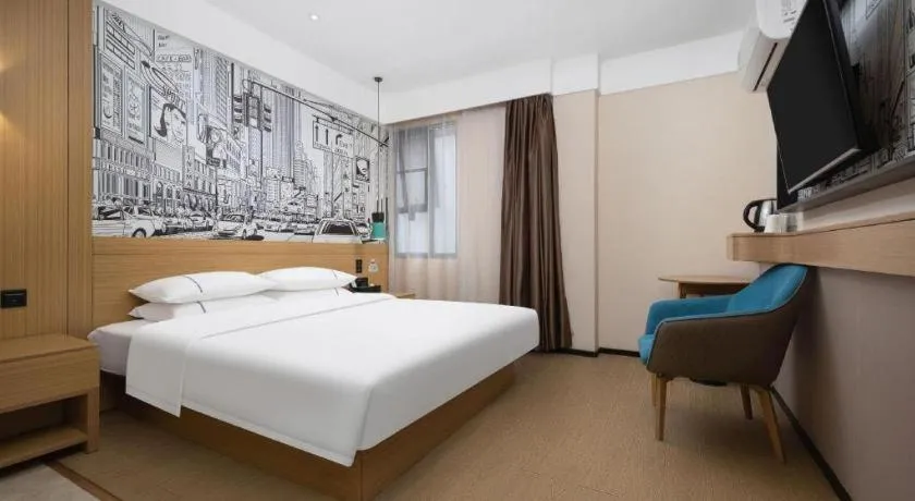 Bed in City Comfort Inn Wuhan Huanghe Tower Shouyi Metro Station