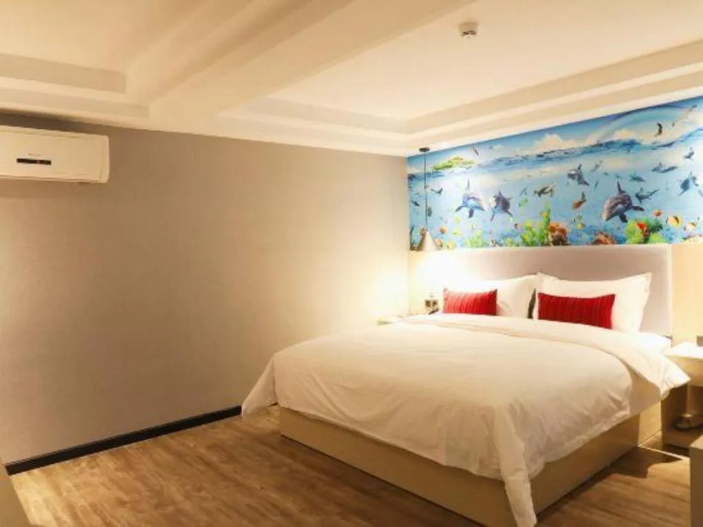 Bed in Borrman Hotel Dongguan Houjie Wanda Plaza Liaoxia Metro Station