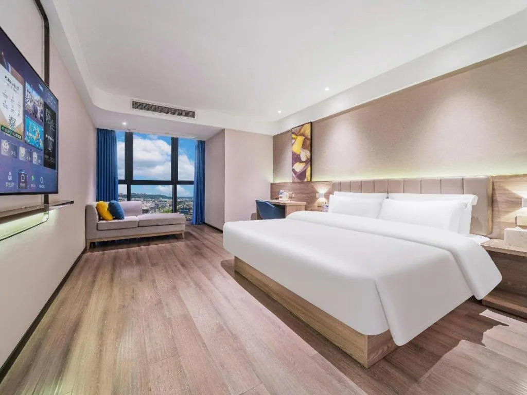 Bed in 7 Days Premium Hotel Chongqing Jiangbei International Airport Terminal 3