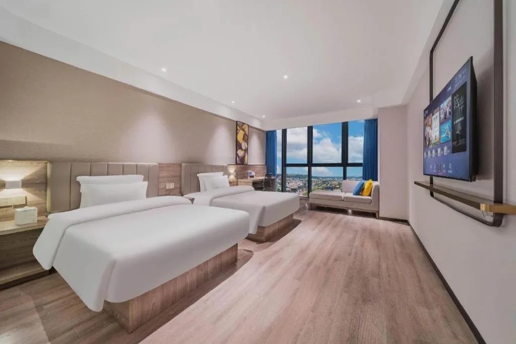 Bed in 7 Days Premium Hotel Chongqing Jiangbei International Airport Terminal 3