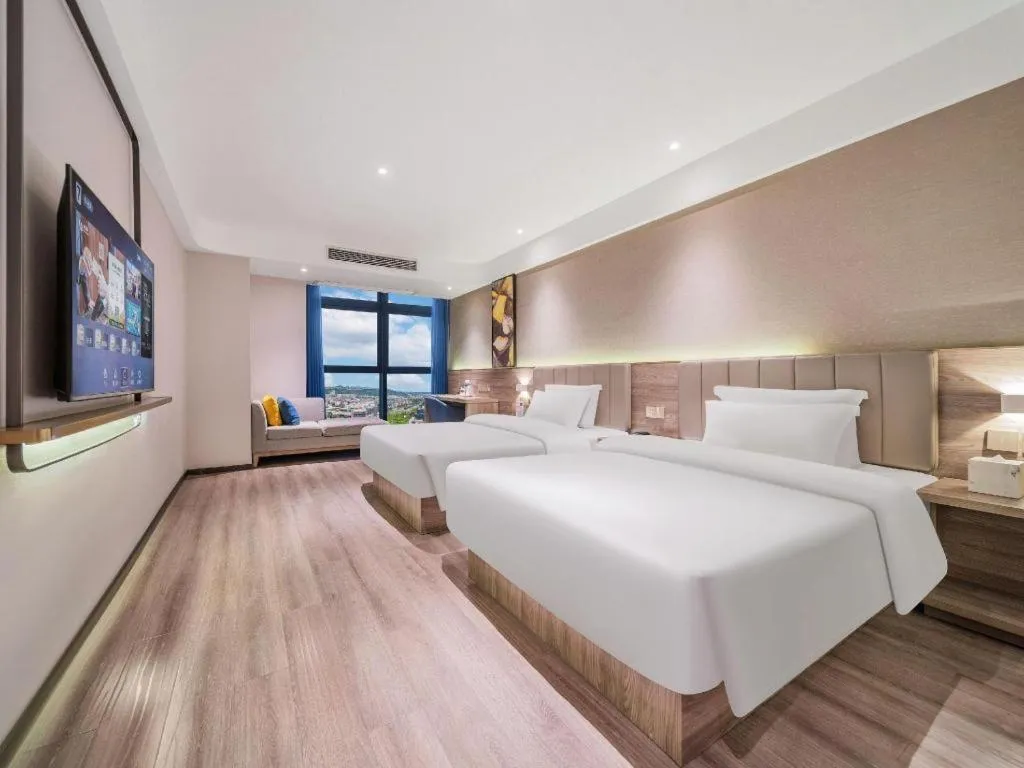 Bed in 7 Days Premium Hotel Chongqing Jiangbei International Airport Terminal 3