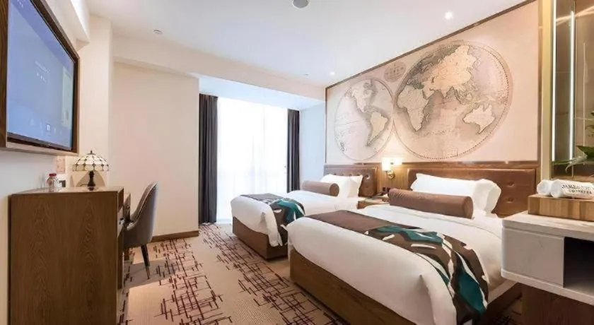 Bed in James Joyce Coffetel Zhengzhou Beilong Wetland Park