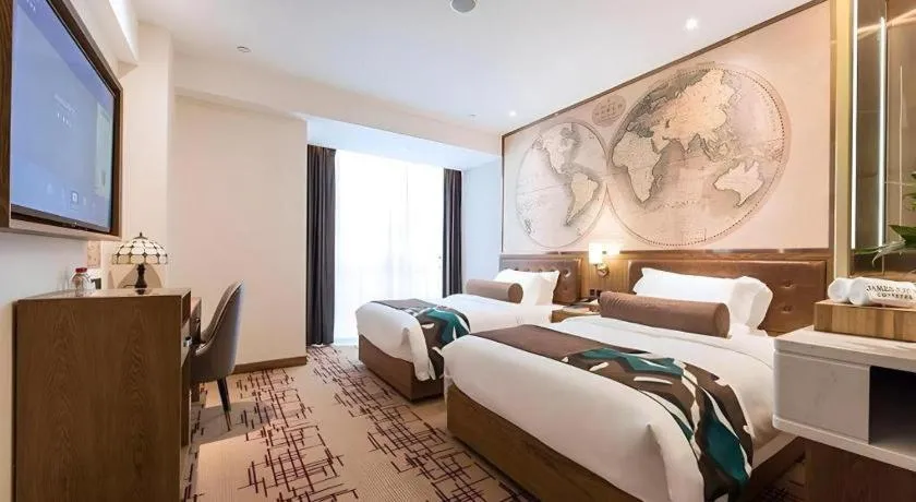 Bed in James Joyce Coffetel Zhengzhou Beilong Wetland Park