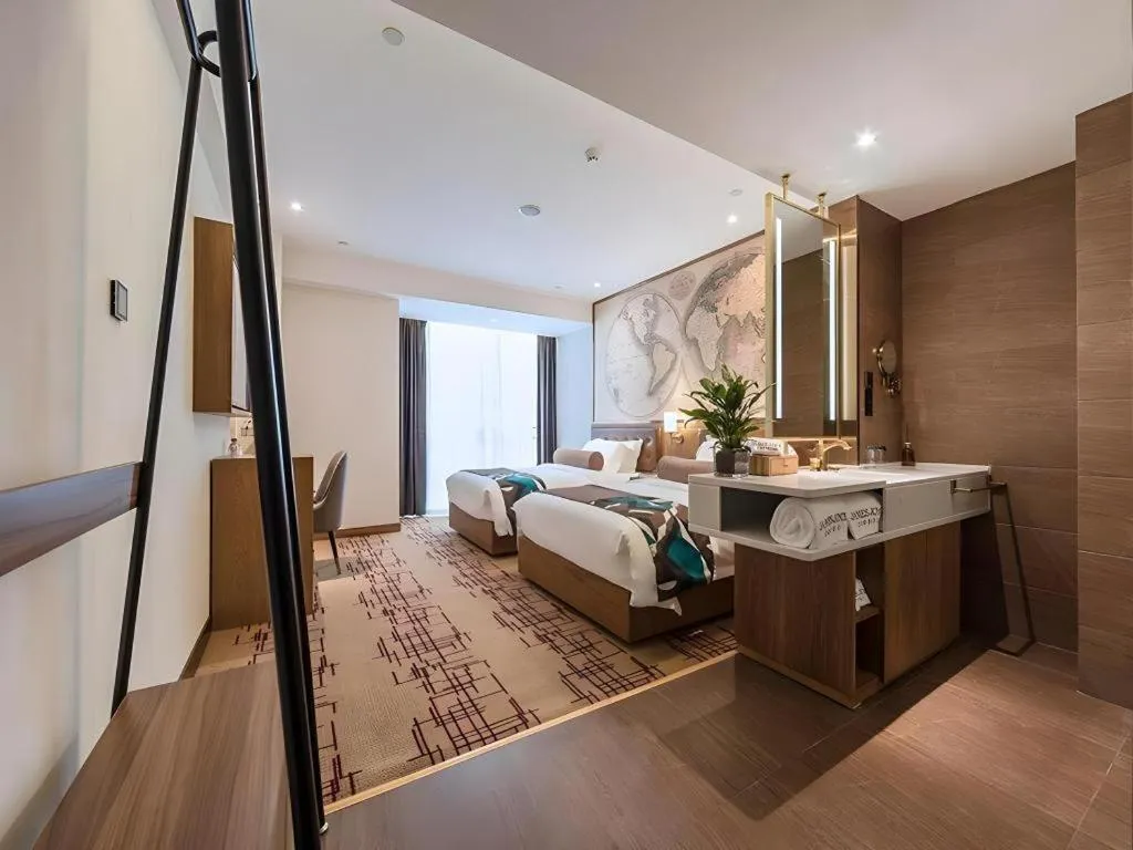 Bed in James Joyce Coffetel Zhengzhou Beilong Wetland Park