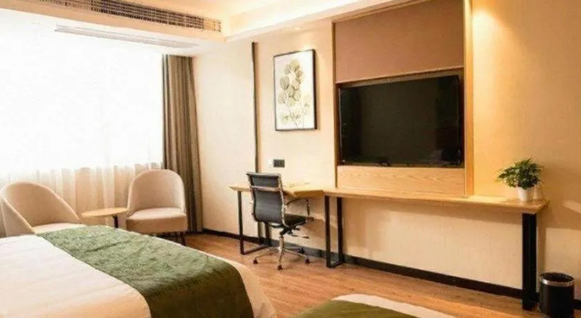 Bed in GreenTree Inn Express Fuzhou Le'an County Government Sijiu Square