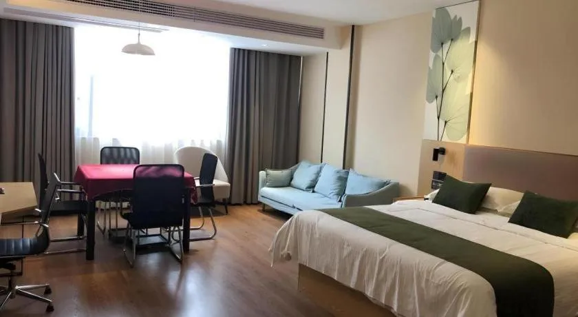 Bed in GreenTree Inn Express Fuzhou Le'an County Government Sijiu Square