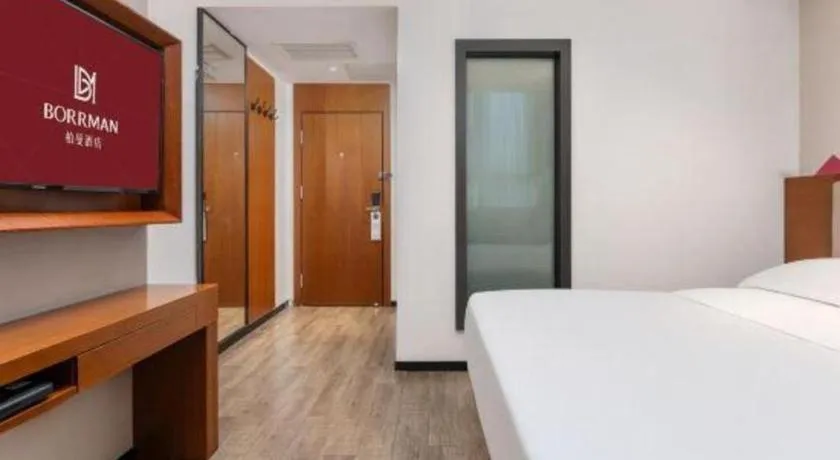 Bed in Borrman Hotel Guangzhou Southern Hospital Meihuayuan Metro Station