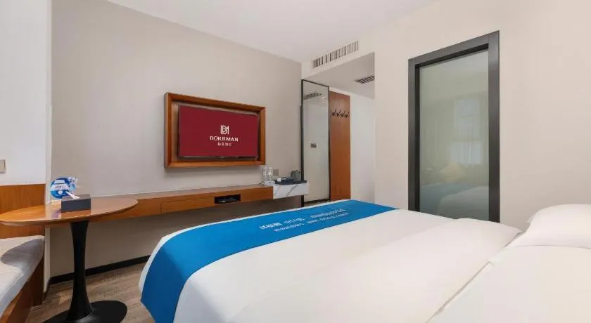 Bed in Borrman Hotel Guangzhou Southern Hospital Meihuayuan Metro Station