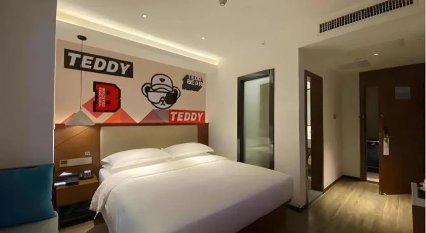 Bed in Borrman Hotel Guangzhou Southern Hospital Meihuayuan Metro Station