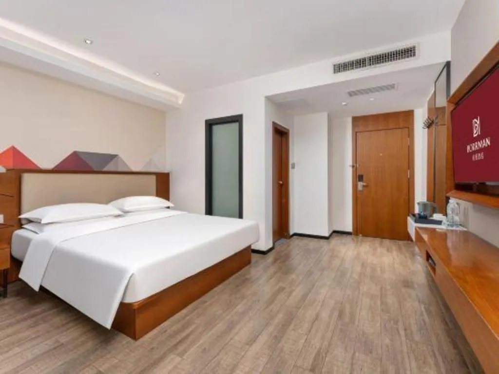 Bed in Borrman Hotel Guangzhou Southern Hospital Meihuayuan Metro Station