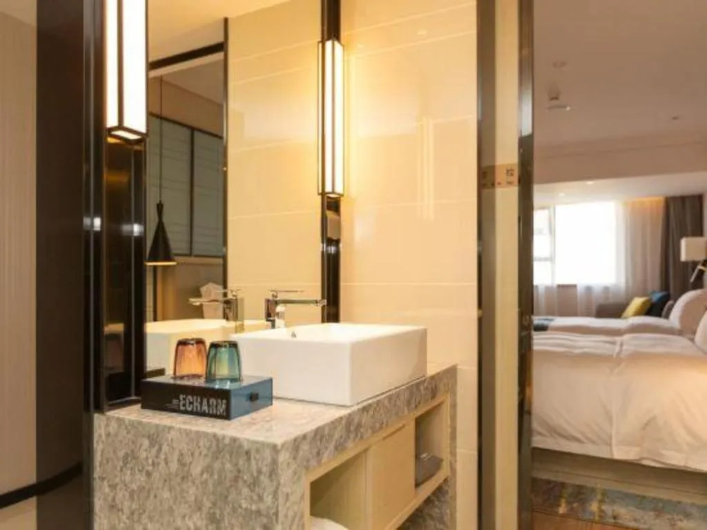 Bed in Echarm Hotel Shenzhen World Exhibition and Convention Center