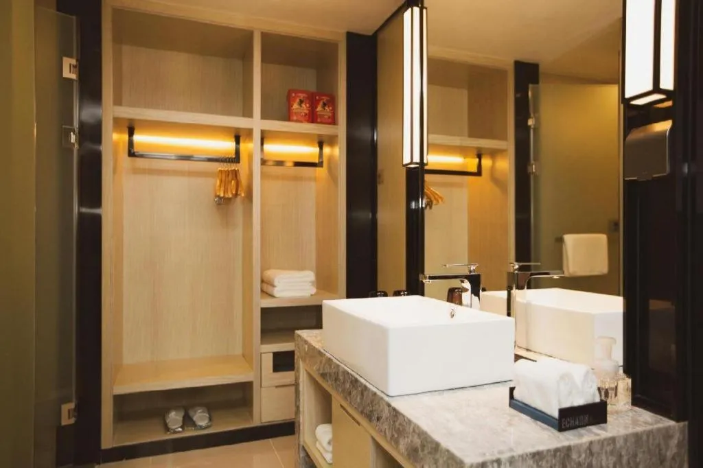 Bed in Echarm Hotel Shenzhen World Exhibition and Convention Center