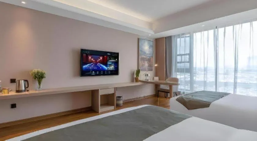 Bed in Gya Hotel Kunming Zijin Center Xiaodongcun Metro Station