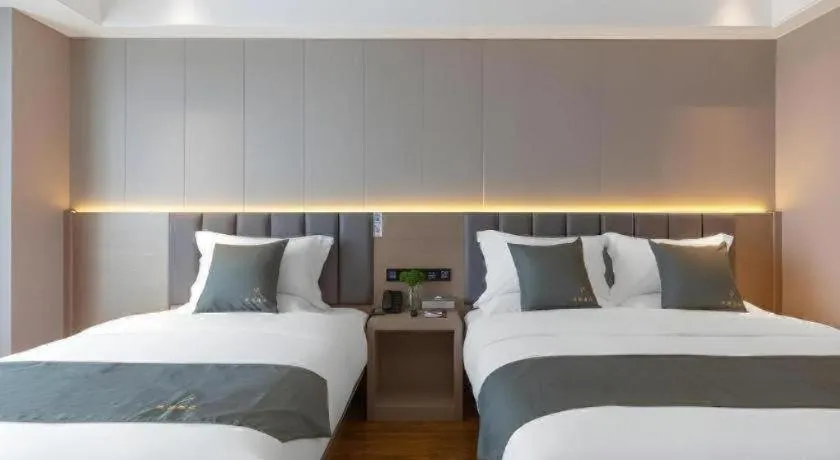 Bed in Gya Hotel Kunming Zijin Center Xiaodongcun Metro Station