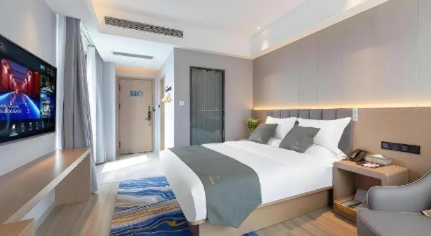 Bed in Gya Hotel Kunming Zijin Center Xiaodongcun Metro Station