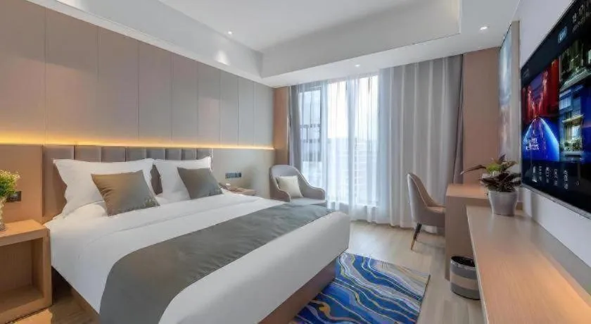 Bed in Gya Hotel Kunming Zijin Center Xiaodongcun Metro Station