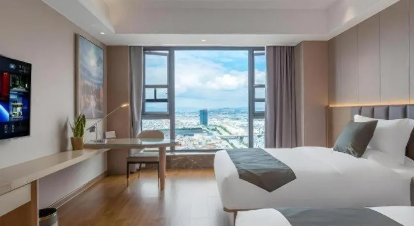 Bed in Gya Hotel Kunming Zijin Center Xiaodongcun Metro Station