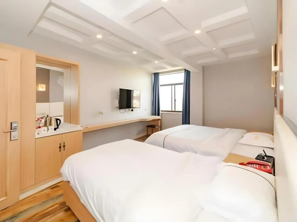 Bed in Shell Hotel Jiangsu Kunshan Lujia Town Youyi Road