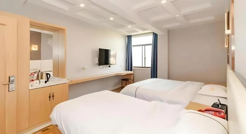 Bed in Shell Hotel Jiangsu Kunshan Lujia Town Youyi Road